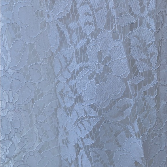 WHITE LINED LACE DETAILED MIDI SKIRT - Picture 7 of 9